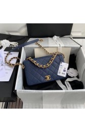 Replica Top Chanel Original Lather Flap Bag AS36555 blue HV11218Vx24