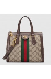 Replica Top Gucci Ophidia small GG tote bag 547551 brown HV09654ll80