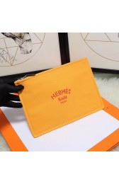 Replica Top Hermes Cosmetic Bag H3700 Mango Yellow HV00678Vx24