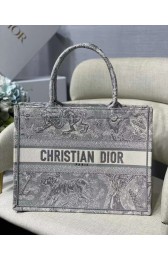 SMALL DIOR BOOK TOTE grey Toile de Jouy Reverse Embroidery M1296Z HV02683Xr72