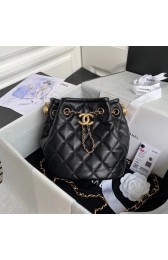 Top Chanel Drawstring Sheepskin bag AS2057 black HV01535eo14