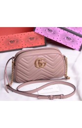 Top Gucci GG Marmont Matelasse Shoulder Bag 447632 dark pink HV09200eo14