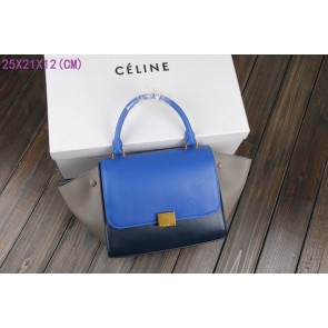 2015 Celine classic original leather 3345-1 brilliant blue&dark blue&gray HV00029KX51