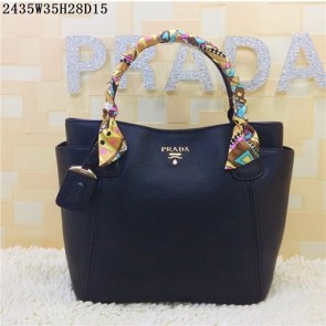 2015 Prada new models shopping bag 2435 black HV00357sY95