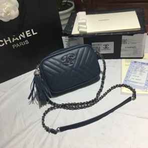 AAA 1:1 Chanel Flap Original Sheepskin Leather mini Shoulder Bag 5700 blue HV00041yF79