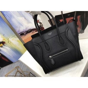 Celine Luggage Micro Tote Bag Original Leather CLY33081M Black HV00028Ea63