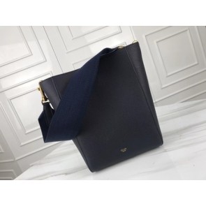 Celine Seau Sangle Original Calfskin Leather Shoulder Bag 3370 Royal Blue HV07620vm49