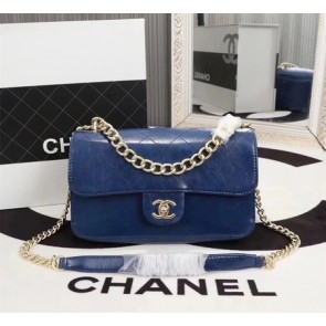 Chanel Calfskin Leather flap bag 2239 blue HV00102iZ66