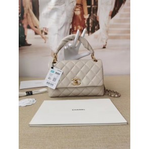 Chanel Original Lather Flap Bag AS2044 white HV09755OG45