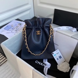 Chanel shopping bag AS2169 Navy Blue HV08467pA42
