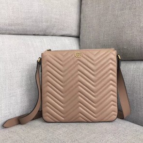 Fake Gucci GG Marmont messenger bag 523369 pink HV07408Sq37