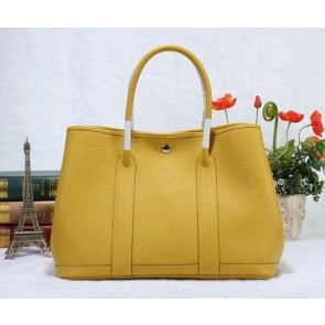 Fake Hermes Garden Party Bag togo Leather H36 yellow HV07656xE84