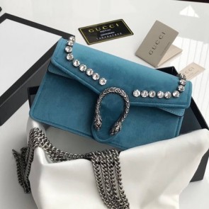 Gucci Dionysus GG Velvet leather mini Shoulder Bag A476432 blue HV09030De45