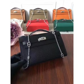 Hermes Mini Kelly Tote Bag Epsom Leather 1707 black HV00655tL32