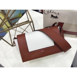 Imitation AAA Celine frame Bag Original Calf Leather 5756 Camel.white HV03827RP55