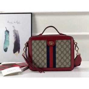 Imitation Gucci Ophidia small GG shoulder bag 550622 red HV07097AI36