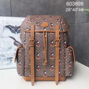 Imitation Top Gucci Disney x Mickey Mouse backpack 603898 brown HV08396tr16