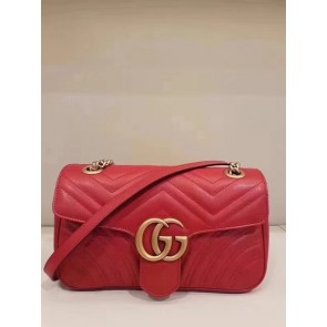 Knockoff Gucci GG NOW Marmont Shoulder Bag 446744 Red HV09166fY84