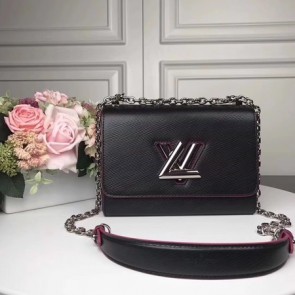 Louis Vuitton TWIST Original leather Shoulder Bag M50280 black with rose HV06257AM45