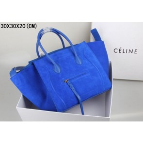 Luxury 2015 Celine classic nubuck leather with original leather 3341-4 brilliant blue HV01848kp43