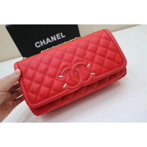 Replica Best Quality Chanel Flap Bag Original Caviar Leather Shoulder Bag 94430 Cherry HV00120Rf83