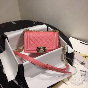 Replica Boy Chanel Flap Shoulder Bag Original Leather Pink A67085 Gold HV00057Hd81