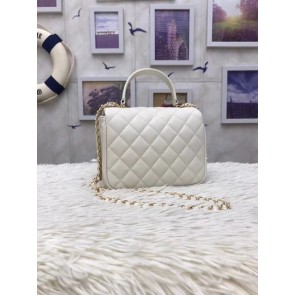 Replica Chanel Original Lambskin Flap Bag with Top Handle A57069 white HV11129rH96