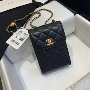 Replica Chanel Original Small classic Sheepskin Shoulder Bag AP1448 black HV07725Kg43