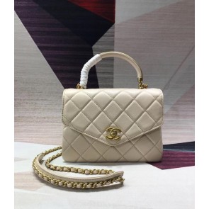 Replica Chanel Sheepskin & gold-Tone Metal AS0625 white HV07040ec82