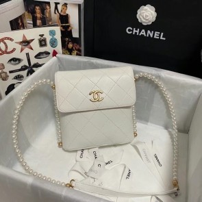 Replica Chanel small hobo bag AS2503 white HV07662BJ25