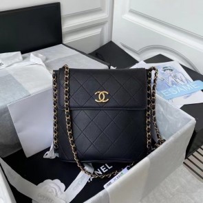 Replica Designer Chanel small hobo bag AS2543 AS2542 black HV08385Bb80
