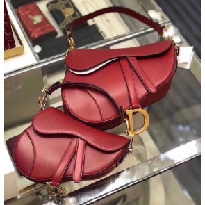 Replica Dior SADDLE BAG IN RED CALFSKIN M0446 red HV01868ls37