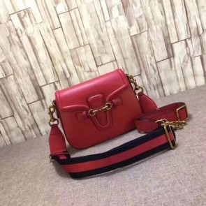 Replica Gucci Lady Web Hand-Stained Leather Shoulder Bag 380573 red HV00880ec82