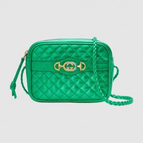 Replica Gucci Mini laminated leather bag 534950 green HV03099rH96