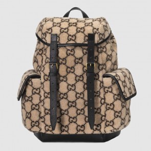 Replica Gucci Small GG wool backpack 598184 Black mesh back HV10314aG44