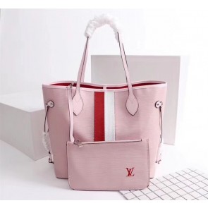 Replica Louis Vuitton Neverfull Epi Leather MM 53763 pink HV07394aG44