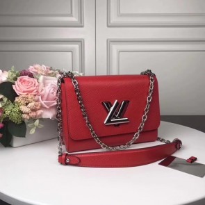 Replica Louis Vuitton TWIST Original leather Shoulder Bag M50280 red HV01137BJ25