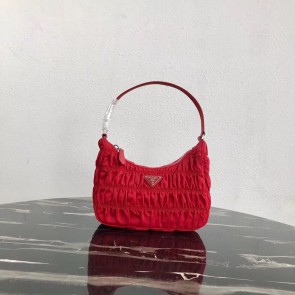 Replica Prada Nylon and Saffiano leather mini bag 1NE204 red HV08296Xe44