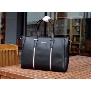 Replica Prada Saffiano Leather Tote Bags PD0123 Black HV01082Vi77