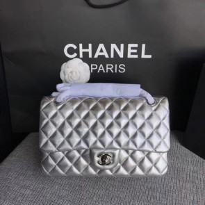 Replica Top Chanel Flap Original sheepskin Leather Shoulder Bag CF1112 silver silver chain HV05274ll80