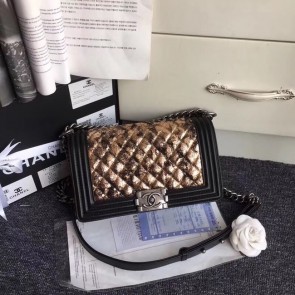 Replica Top CHANEL Handbag Small BOY Original A67086 silver-Tone Metal HV07099ll80