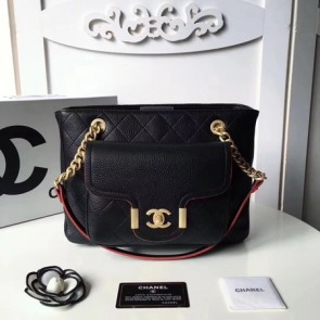 Top Chanel Original Deerskin Leather Classic Flap Bag 57219 black HV06190yq38