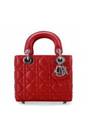 2014 Dior Original leather 44552 Red silver chain HV00692tQ92