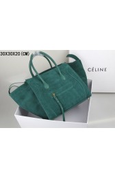 2015 Celine classic nubuck leather with original leather 3341-4 dark green HV01498Gh26