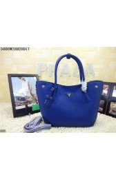 2015 Prada new model shopping bag 5008 blue HV05722Ty85