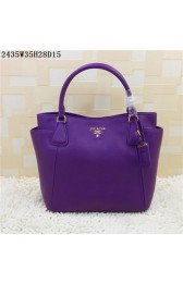 2015 Prada new models shopping bag 2435 purple HV01568Fh96