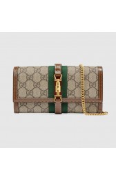 AAA 1:1 Gucci Jackie 1961 chain wallet 652681 Brown HV10946yF79