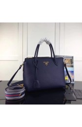 AAA 1:1 Prada calf leather bag 1BA157 dark blue HV00771yF79