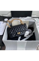 AAA Chanel 2.55 Calfskin Flap Bag A37586 black HV05023zK34