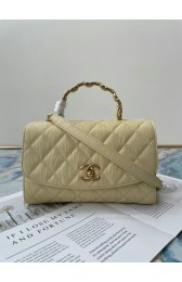 AAA Replica Chanel mini flap bag with top handle AS2478 Cream HV11791cf50